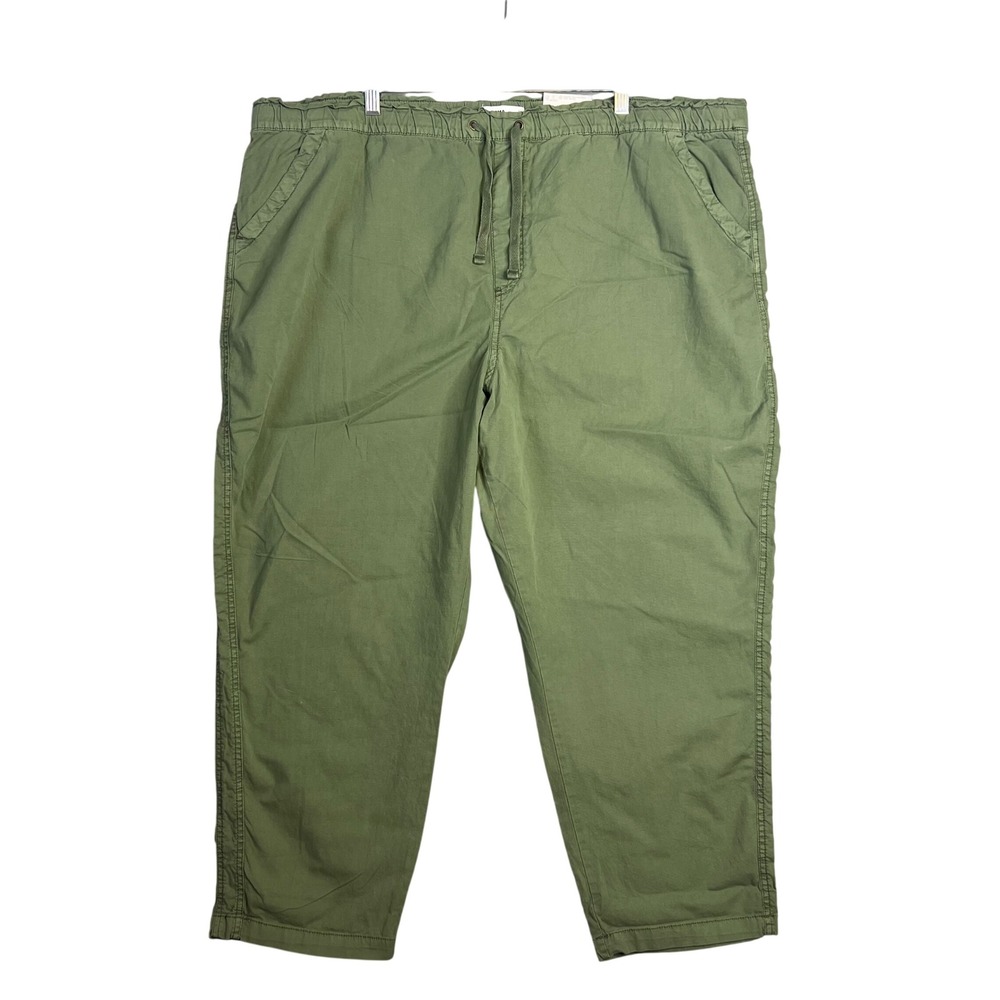Sonoma Mid Rise Capri Pants Plus Size 2X Green Elastic Drawstring NWT